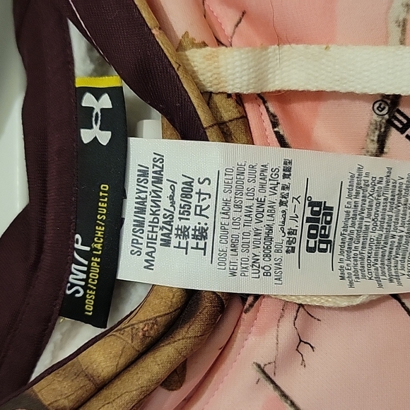 NWOT Pink camo Under Armour Real Tree collab hoodie size Dmall - Picture 3 of 4